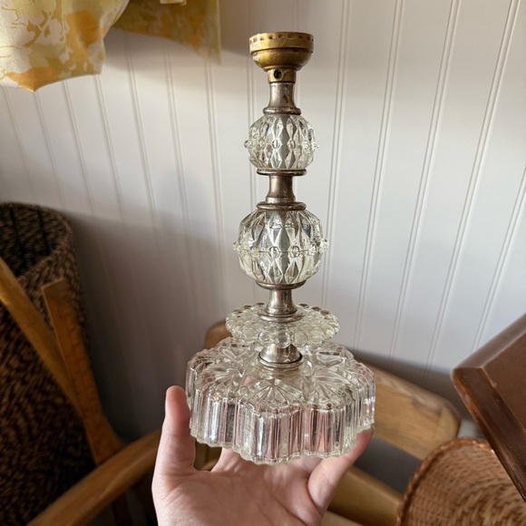 Vintage Other - Elegant Glass and Brass Decor Piece
